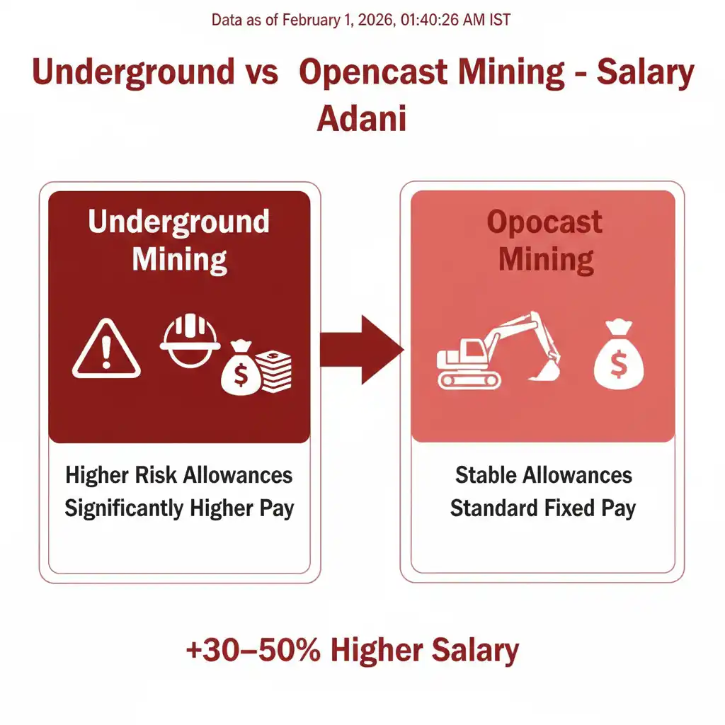 Adani Mining Engineer Salary – Underground vs Opencast Projects