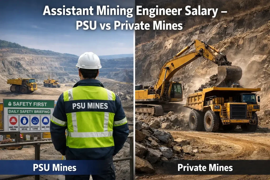 Assistant Mining Engineer Salary in PSU vs Private Mines