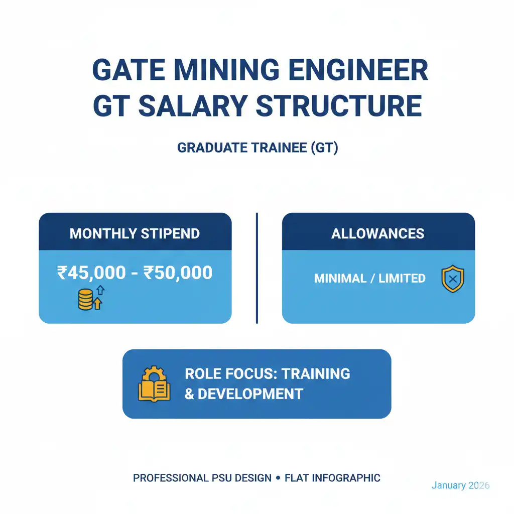 GATE Mining Engineer Salary – Graduate Trainee (GT)