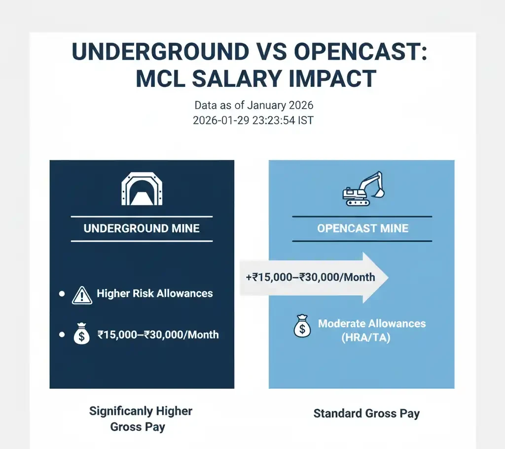 MCL Mining Engineer Salary – Underground vs Opencast Comparison