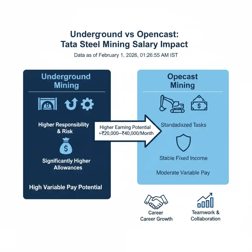 Tata Steel Mining Engineer Salary – Underground vs Opencast Mines