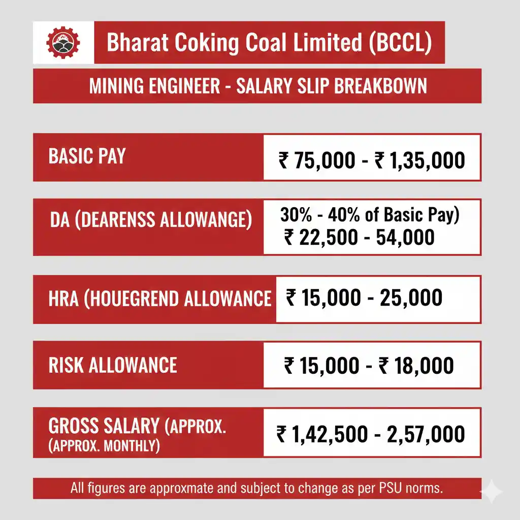 BCCL Mining Engineer Salary Slip Explained