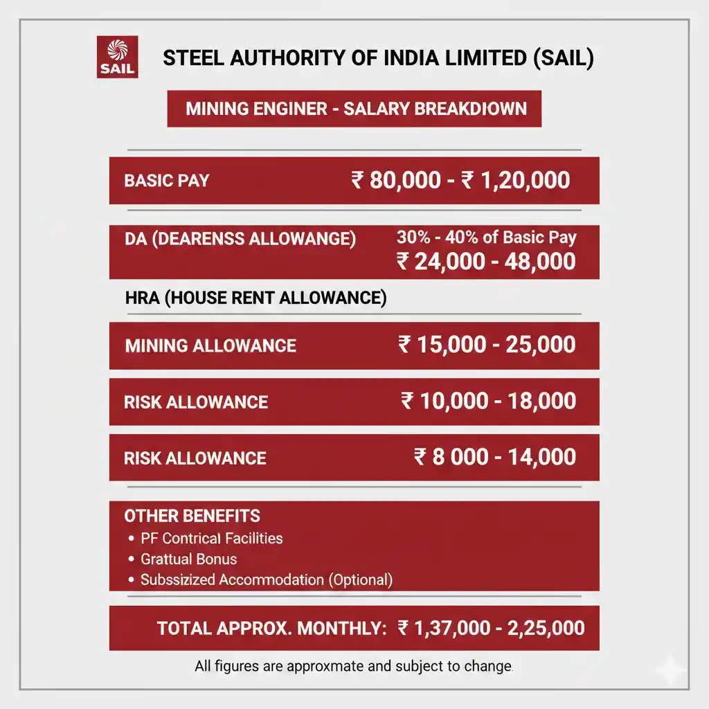 SAIL Mining Engineer Salary Per Month